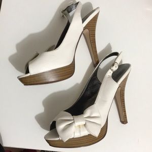 Size 6 White Madden Girl Platform Heel